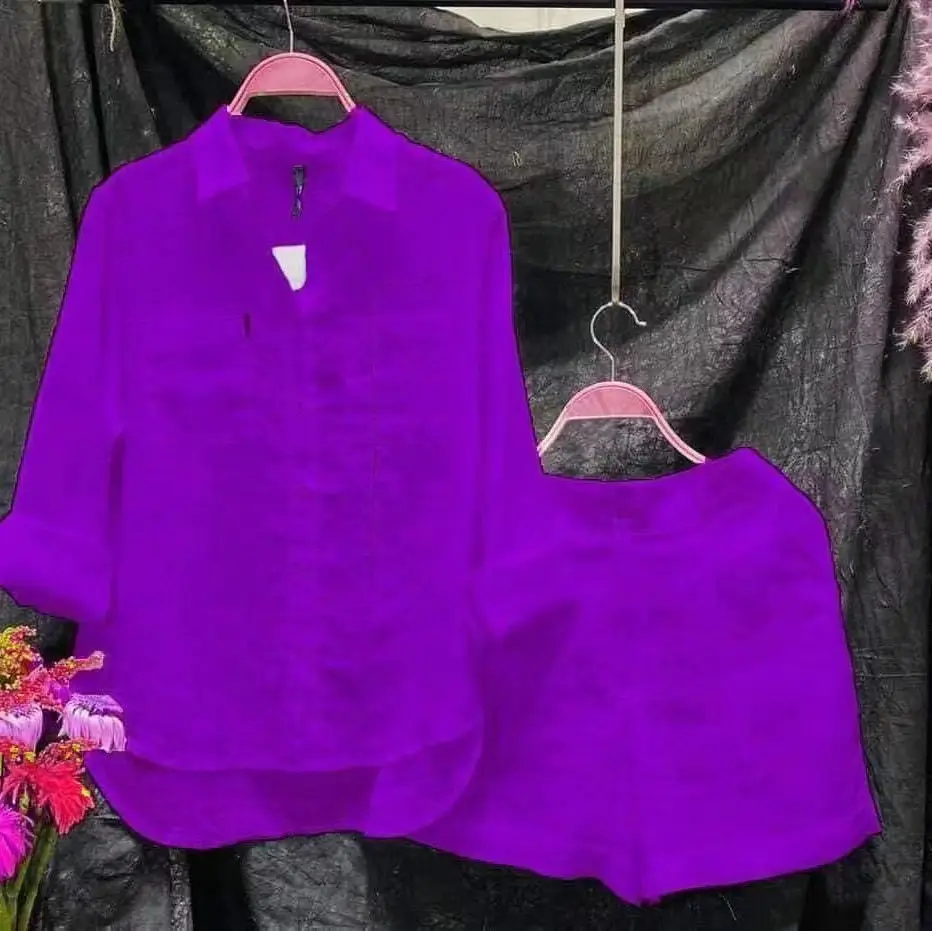 Women Cotton Cross-Country Shirt Suit Yellow Spring Autumn - Image 11