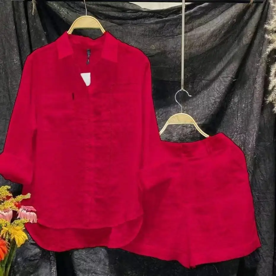 Women Cotton Cross-Country Shirt Suit Yellow Spring Autumn - Image 13