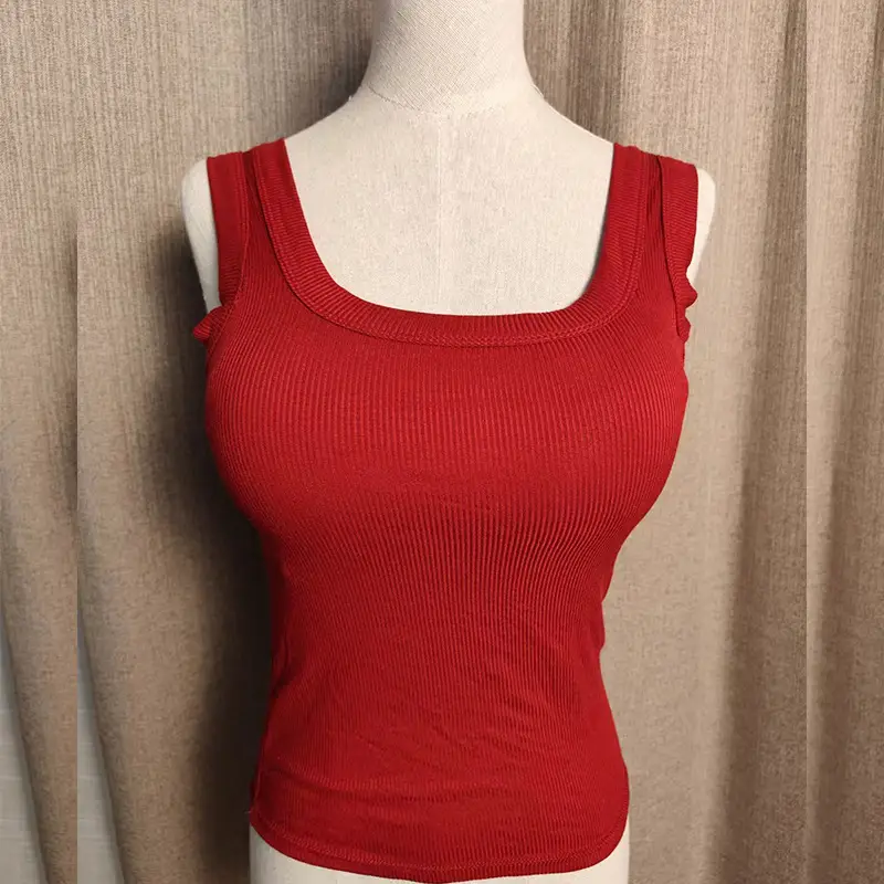 Kaka Sports Camisole Women's Inner and Outer Wear Anti-running Light Belt Chest Pad Large U-shaped Beautiful Back Base Long and Short Version