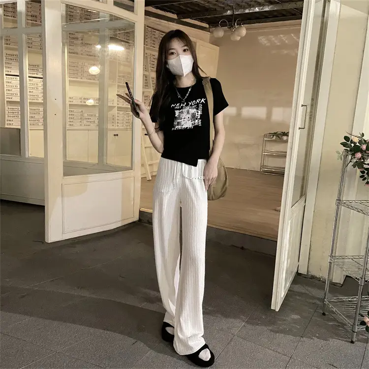 Women Grey Graphic T-Shirt Short Sleeve Summer 2025 — feature 24