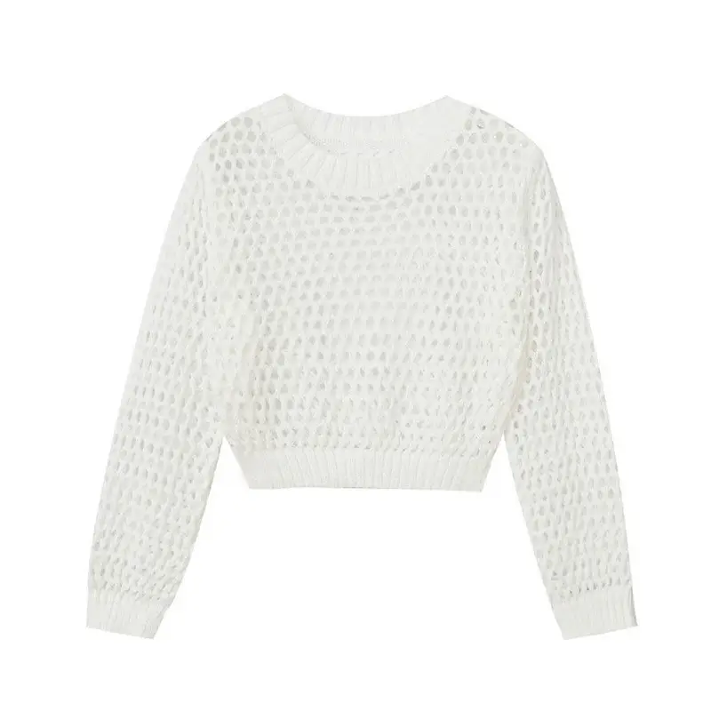 Black Cut Out Knit Long Sleeve Women's Top 2024 - Image 11