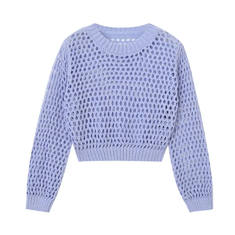 Black Cut Out Knit Long Sleeve Women's Top 2024 - Image 3