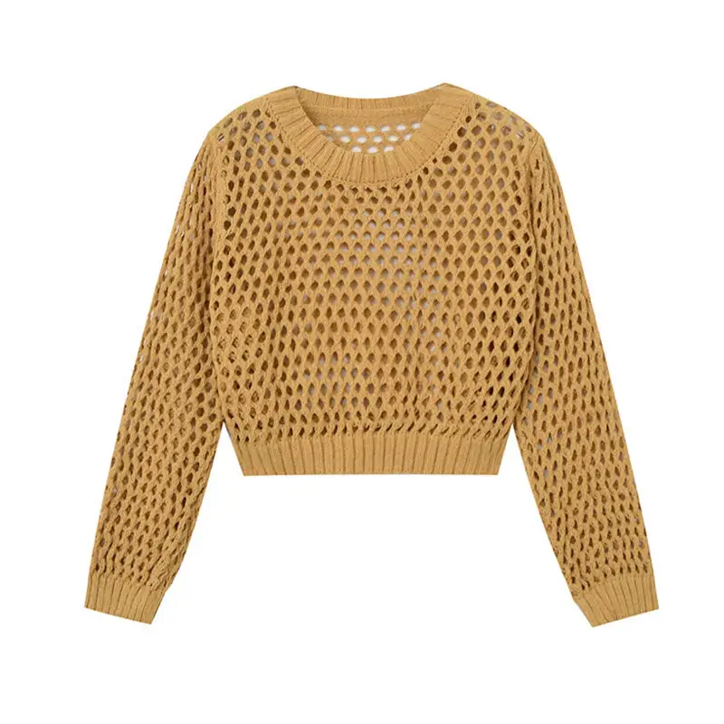 Black Cut Out Knit Long Sleeve Women's Top 2024 - Image 5