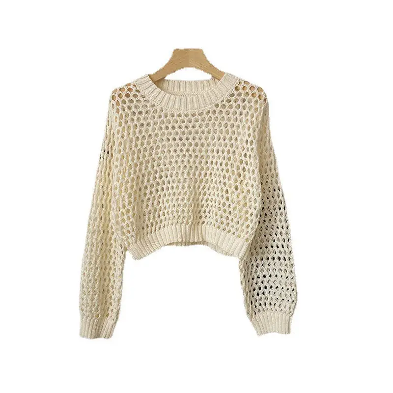 Black Cut Out Knit Long Sleeve Women's Top 2024 - Image 6