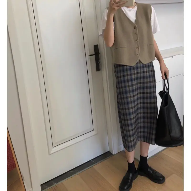 Japanese Style Knitted Vest for Women 2025 New Autumn - Image 5