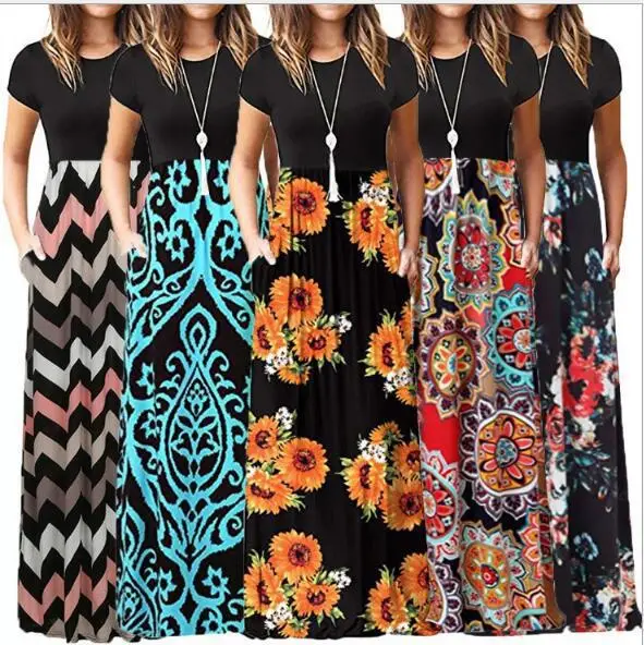 Black Floral Print Long Sleeve Dress for Women - Image 11
