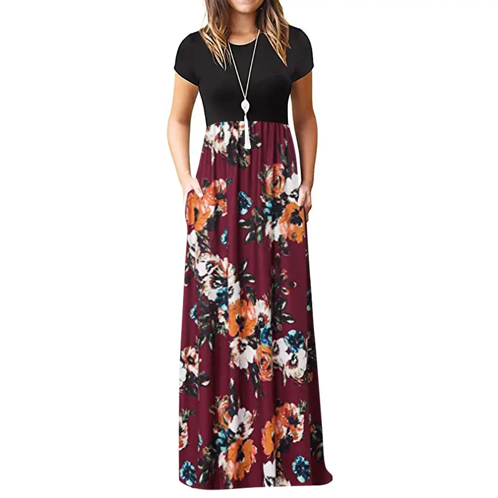 Black Floral Print Long Sleeve Dress for Women - Image 8