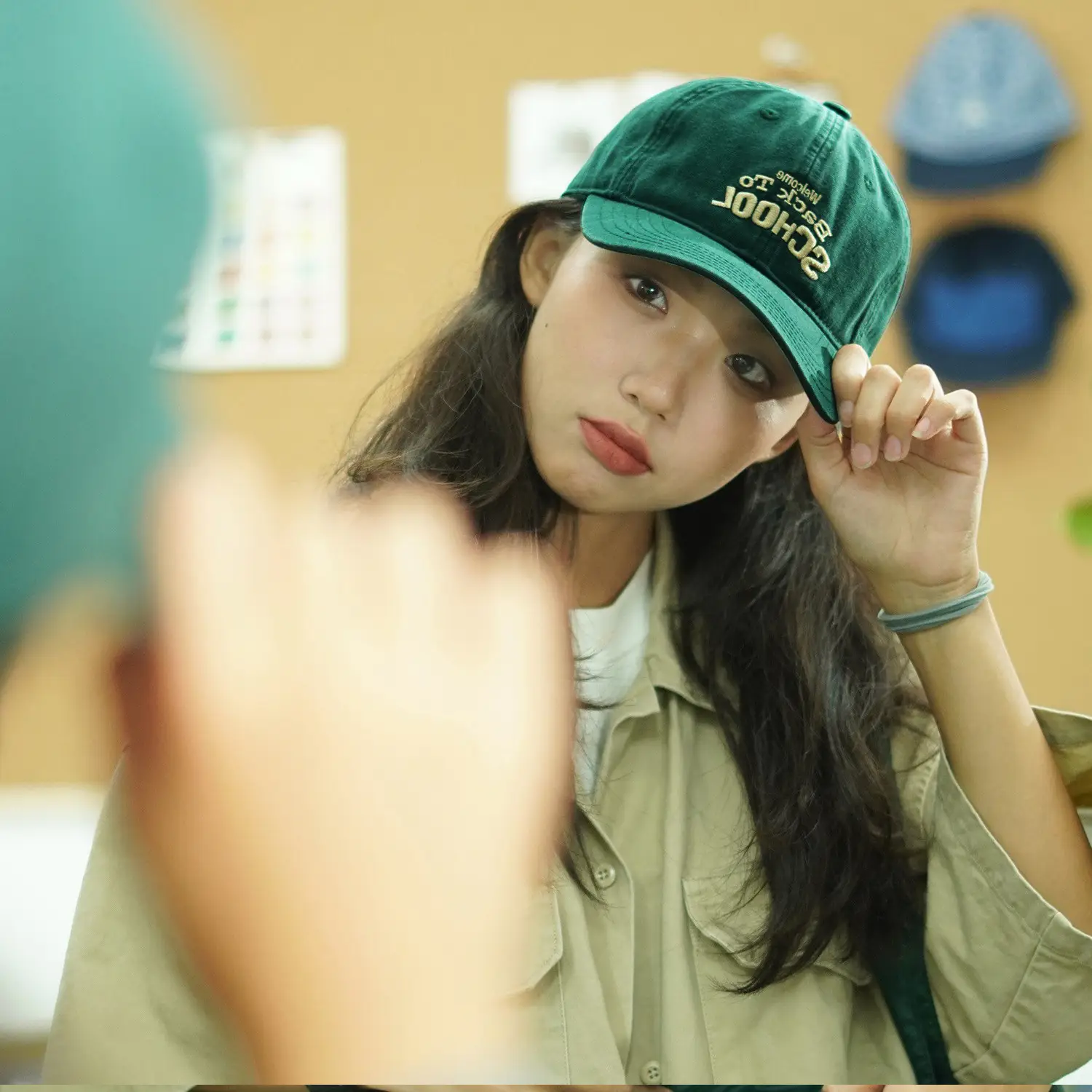 Japanese Style Green Cap Women Summer Sunscreen Baseball Cap