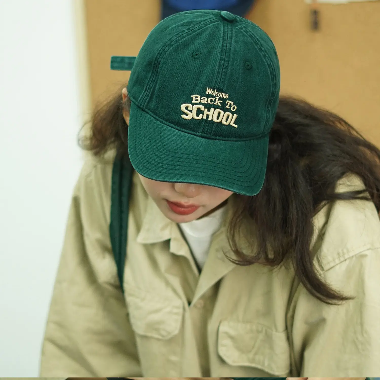 Japanese Style Green Cap Women Summer Sunscreen Baseball Cap