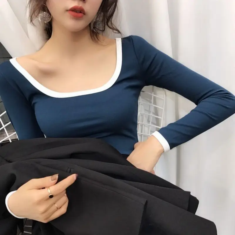 Women's Yellow Slim Fit Low Cut T-Shirt Top - Image 2