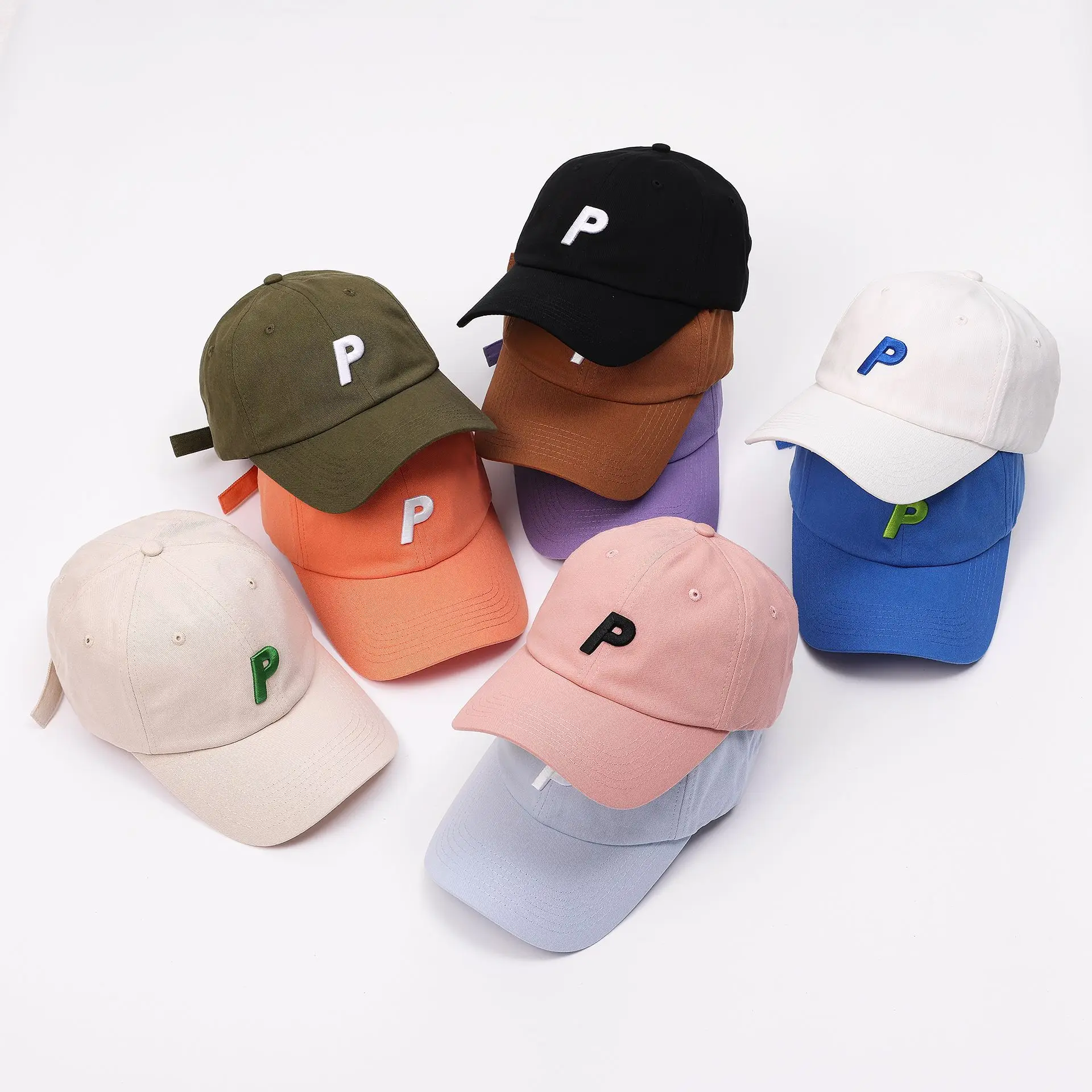 Women Olive Green P Cap with Adjustable Strap - Image 7