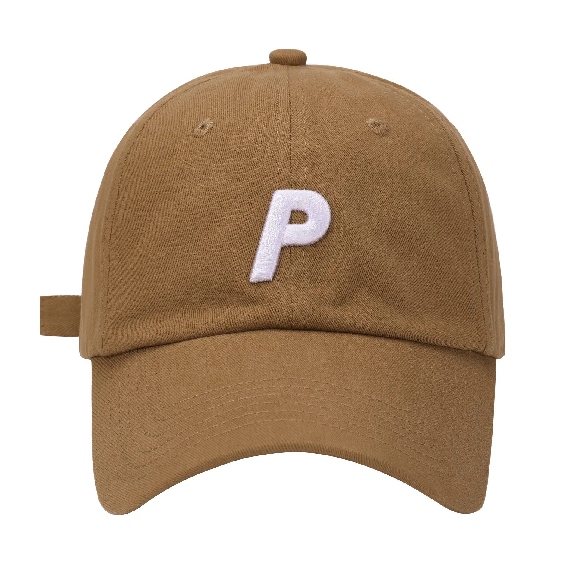 Women Olive Green P Cap with Adjustable Strap - Image 3