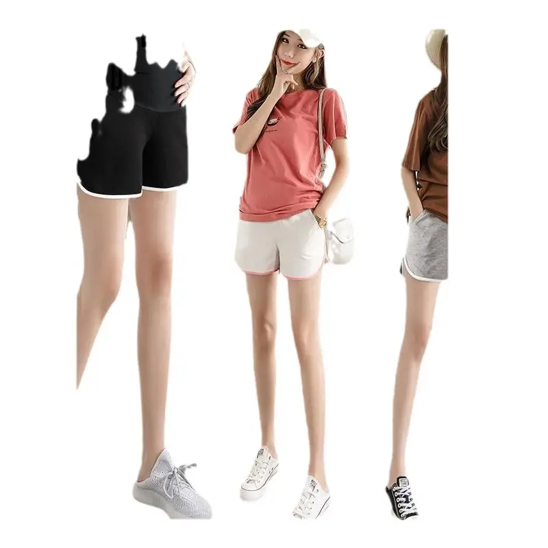 Pregnant Women Grey Shorts Spring Summer Leggings - Image 6