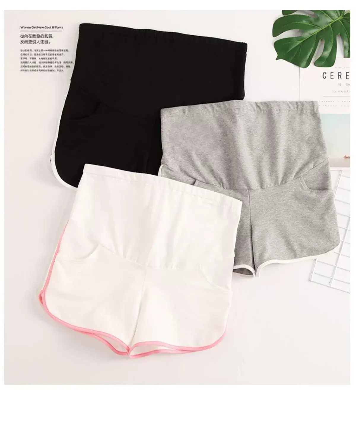 Pregnant Women Grey Shorts Spring Summer Leggings — feature 16