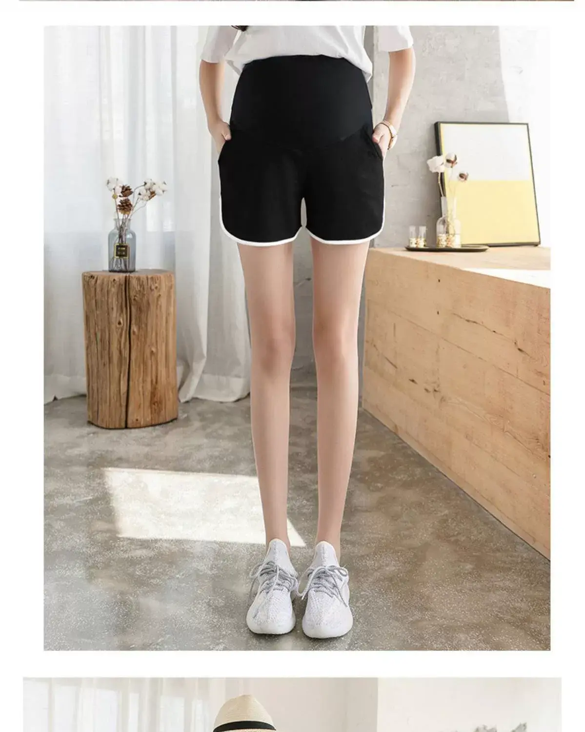 Pregnant Women Grey Shorts Spring Summer Leggings — feature 23