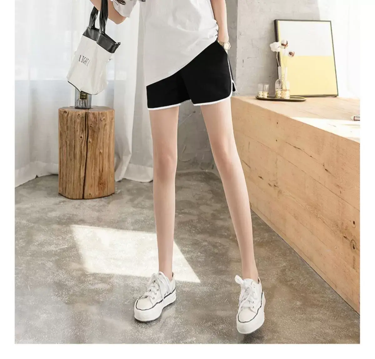 Pregnant Women Grey Shorts Spring Summer Leggings — feature 25