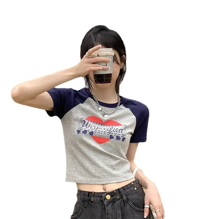 Women Muscular Printed T-Shirt Short Sleeve Summer 2025 - Image 7