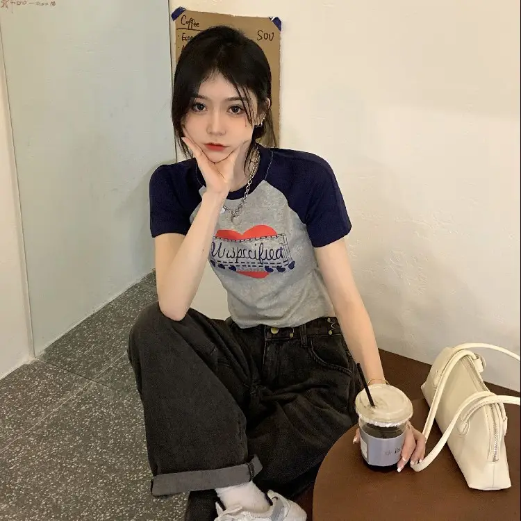 Women Muscular Printed T-Shirt Short Sleeve Summer 2025 — feature 2