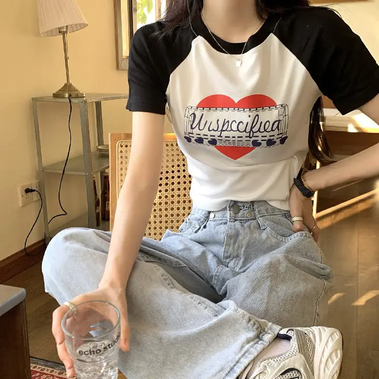 Women Muscular Printed T-Shirt Short Sleeve Summer 2025 — feature 23