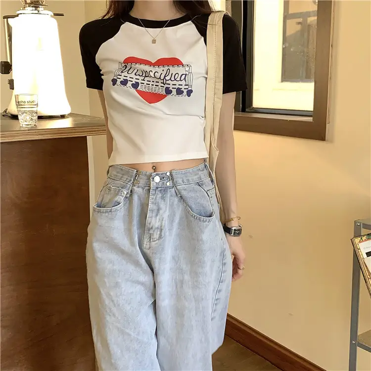Women Muscular Printed T-Shirt Short Sleeve Summer 2025 — feature 24