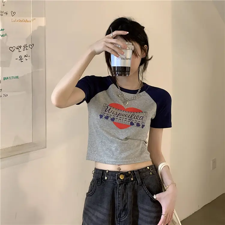 Women Muscular Printed T-Shirt Short Sleeve Summer 2025 — feature 4