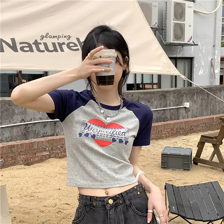 Women Muscular Printed T-Shirt Short Sleeve Summer 2025 — feature 8