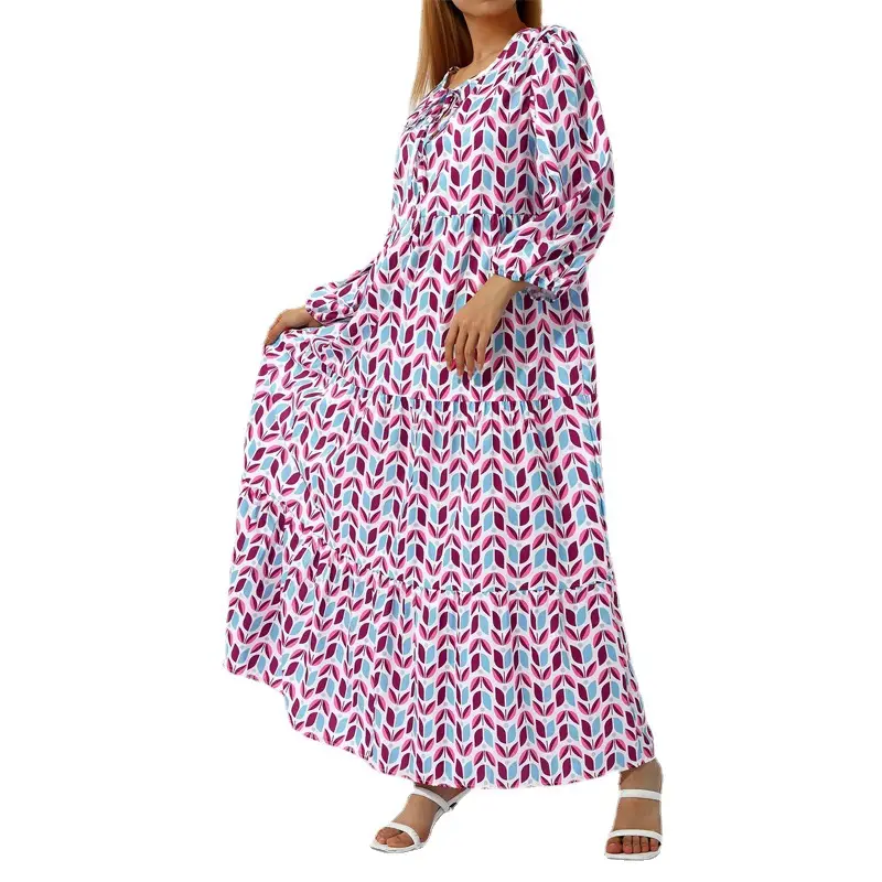 Bohemian Printed Long Dress Large Swing
