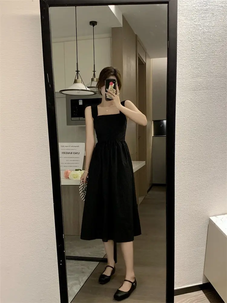 White French Dress Women Summer 2025 Mid-Length Waist Slimming Look — feature 18