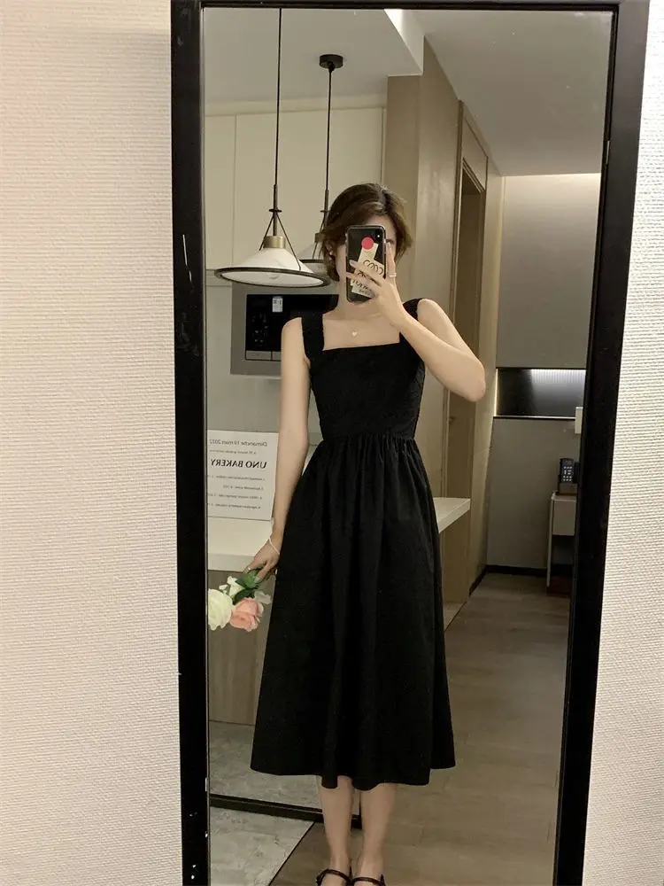 White French Dress Women Summer 2025 Mid-Length Waist Slimming Look — feature 21