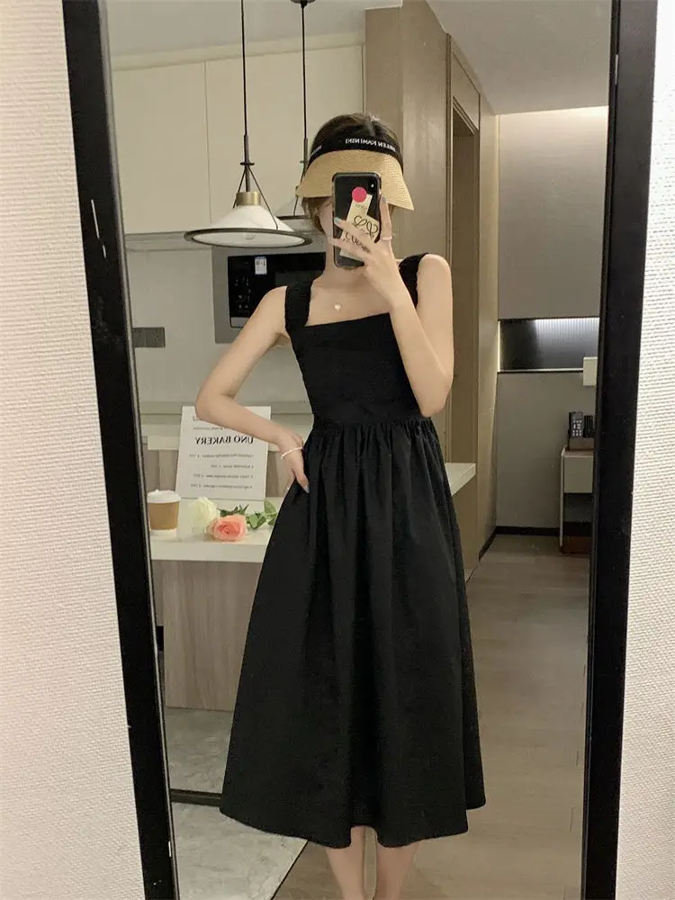 White French Dress Women Summer 2025 Mid-Length Waist Slimming Look — feature 23