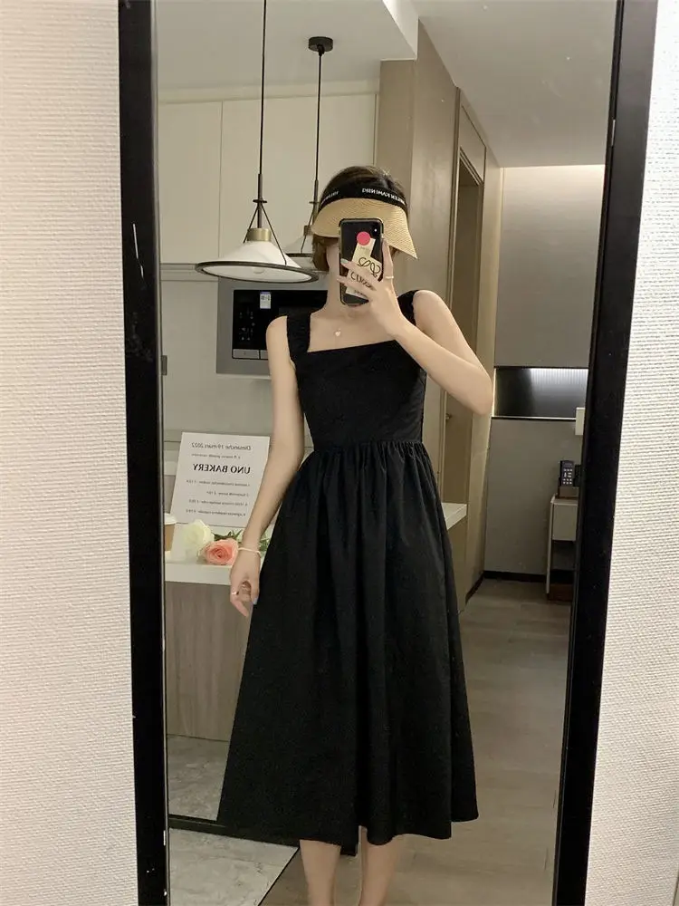 White French Dress Women Summer 2025 Mid-Length Waist Slimming Look — feature 25