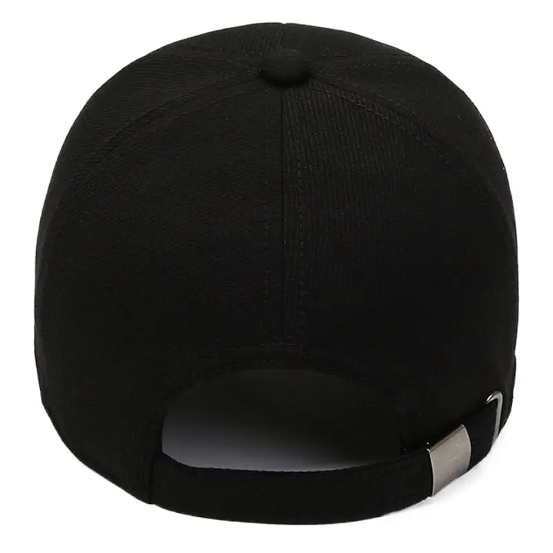 Men's Black Baseball Cap Travel Sunscreen Elderly Sports Cap