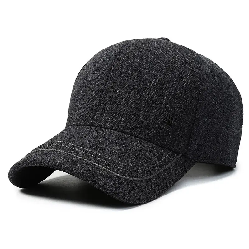 Men's Black Baseball Cap Travel Sunscreen Elderly Sports Cap - Image 3