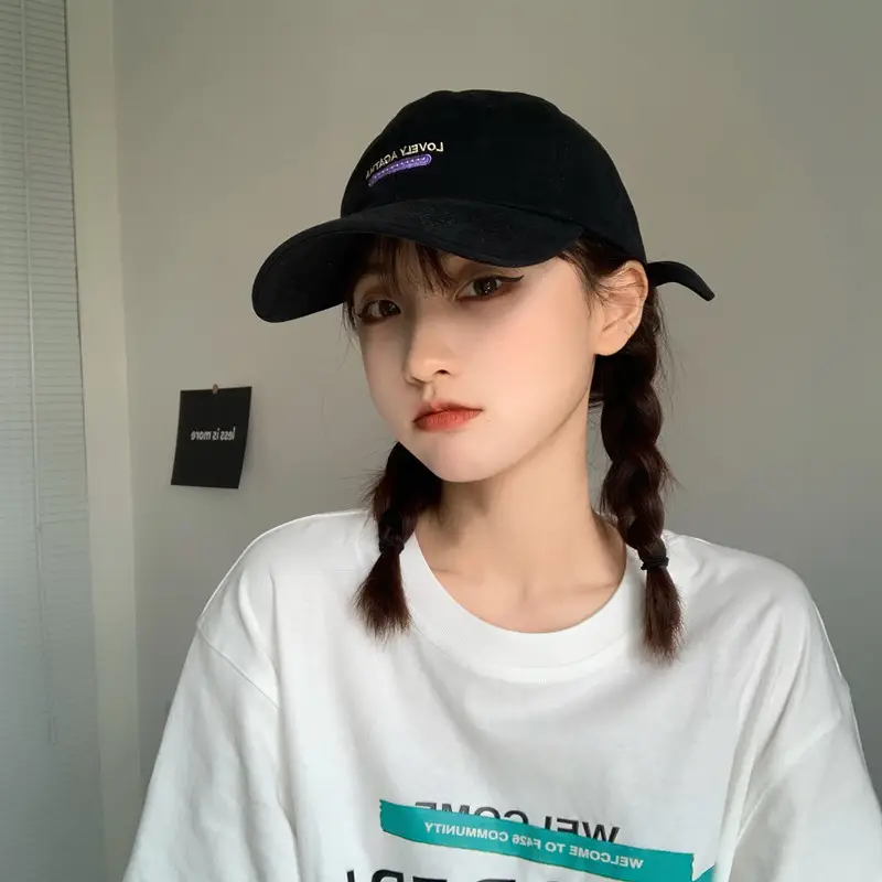 Kids Korean Letter Cap Beige Spring Summer - Image 8