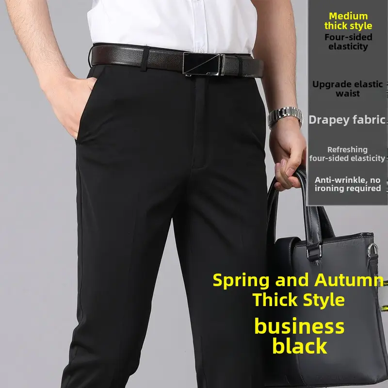 Men Navy Blue Velvet Padded Stretch Pants - Image 35
