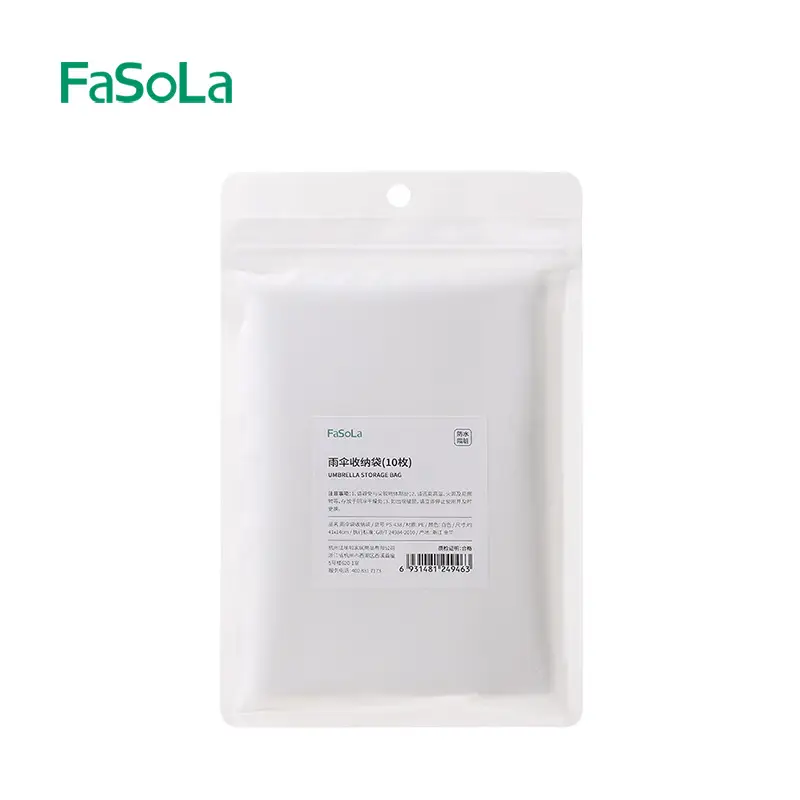 Fasola Portable Waterproof Plastic Bag Out-And-Out Storage Car Wet Umbrella Bag Translucent Bag Umbrella Storage Bag