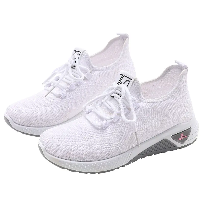 Women Fly-Weave Casual Sneakers White 2025 - Image 9