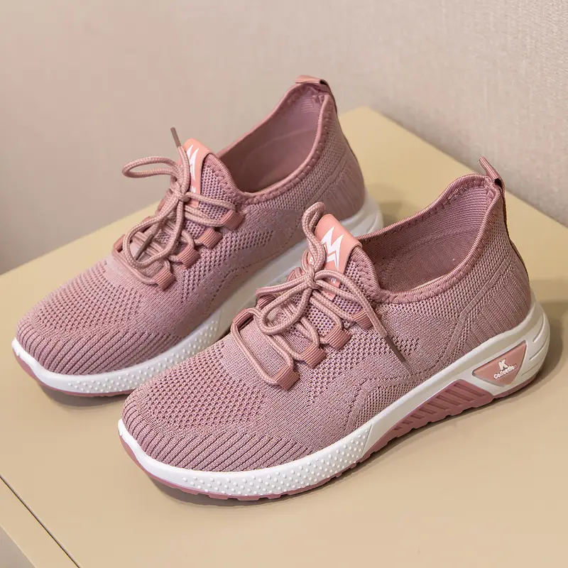 Women Fly-Weave Casual Sneakers White 2025 - Image 3