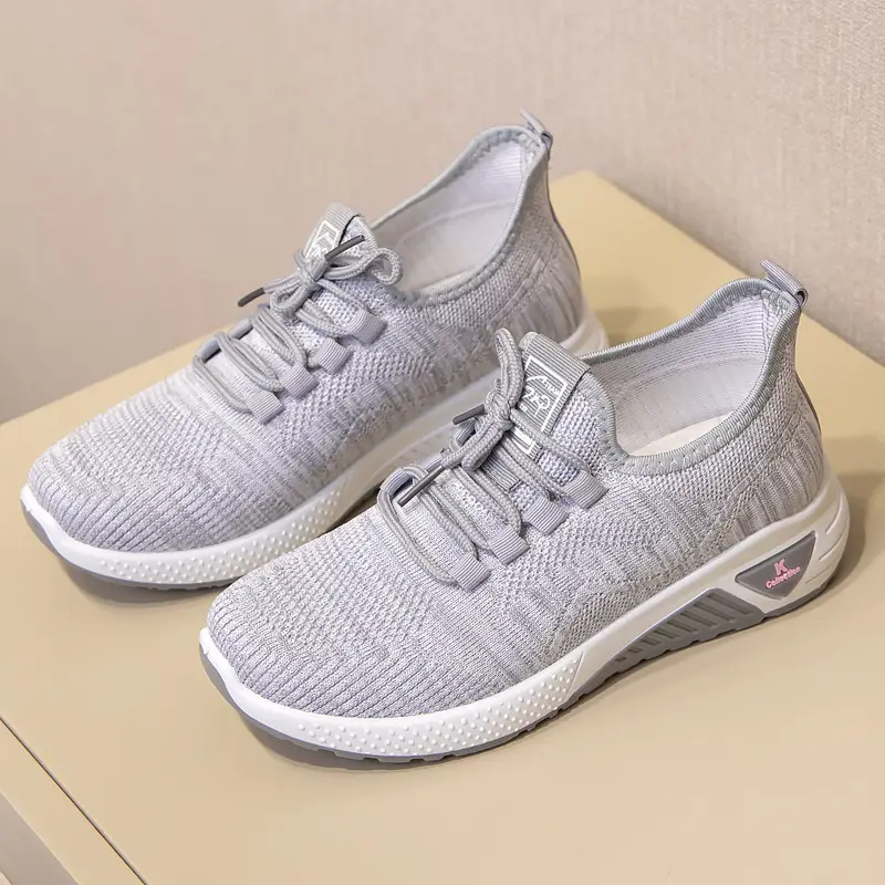 Women Fly-Weave Casual Sneakers White 2025 - Image 4