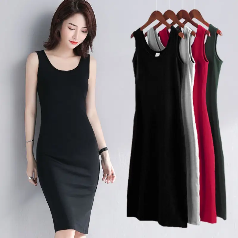 Red Long Sleeve Vest Bottoming Dress Plus Size Women - Image 6