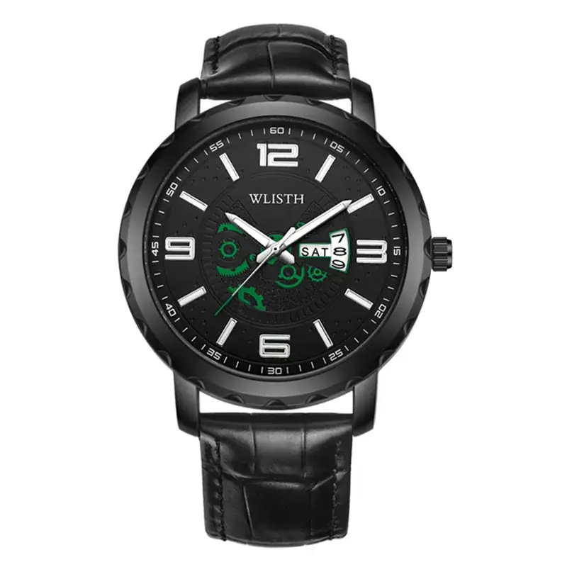 Men's Waterproof Quartz Watch 5911 Black 53g - Image 3