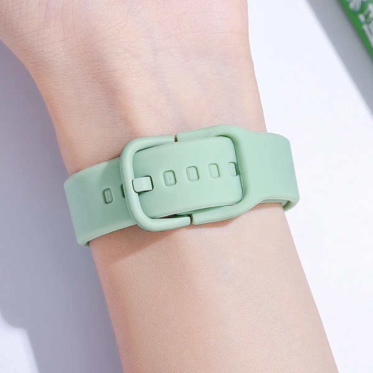 Goldie Silicone Student Watch Mint Green Waterproof Quartz - Image 11
