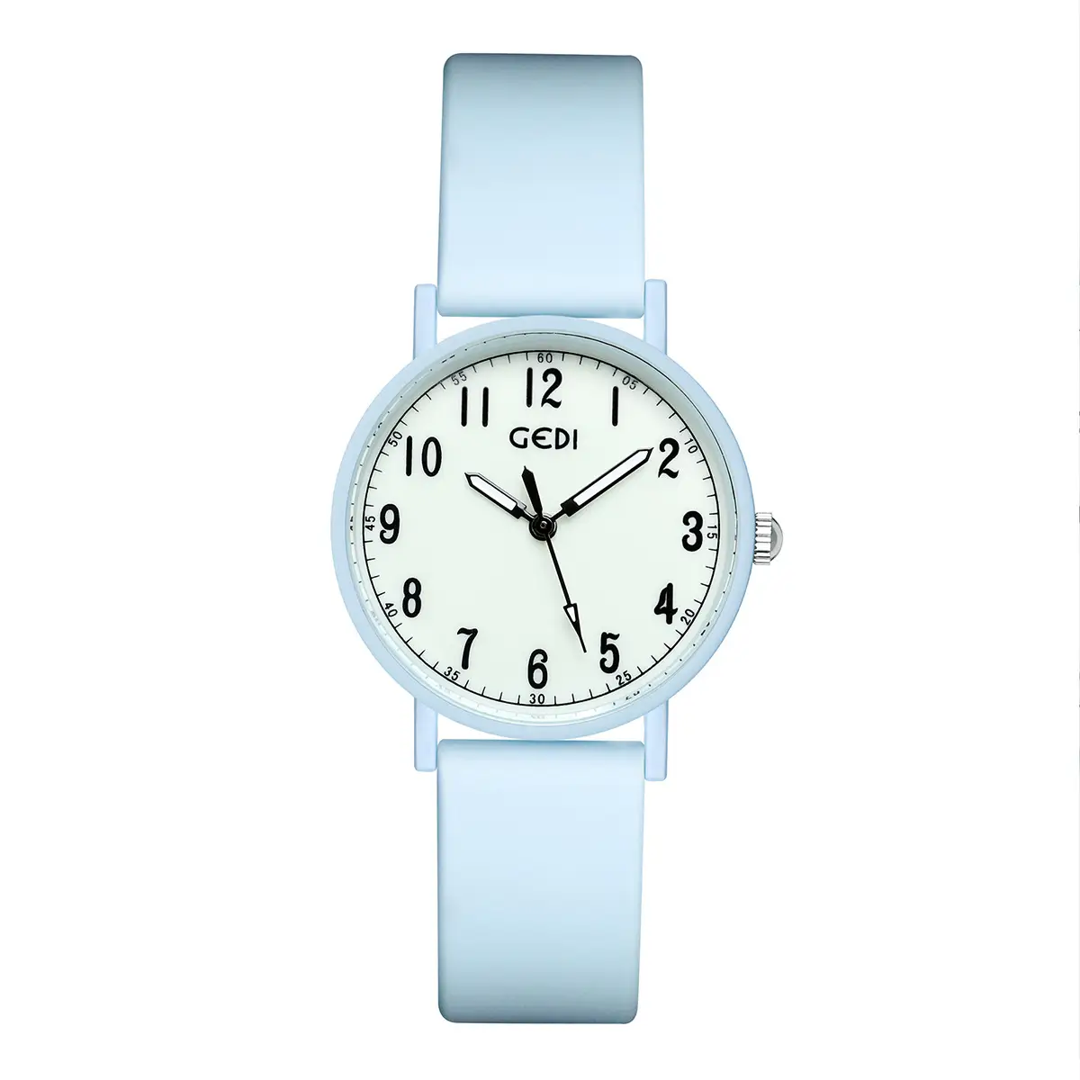 Goldie Silicone Student Watch Mint Green Waterproof Quartz - Image 3