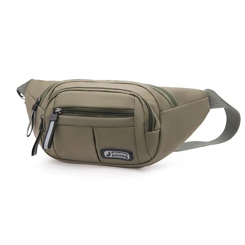 Men's Lightweight Crossbody Waist Bag Olive Green - Image 3