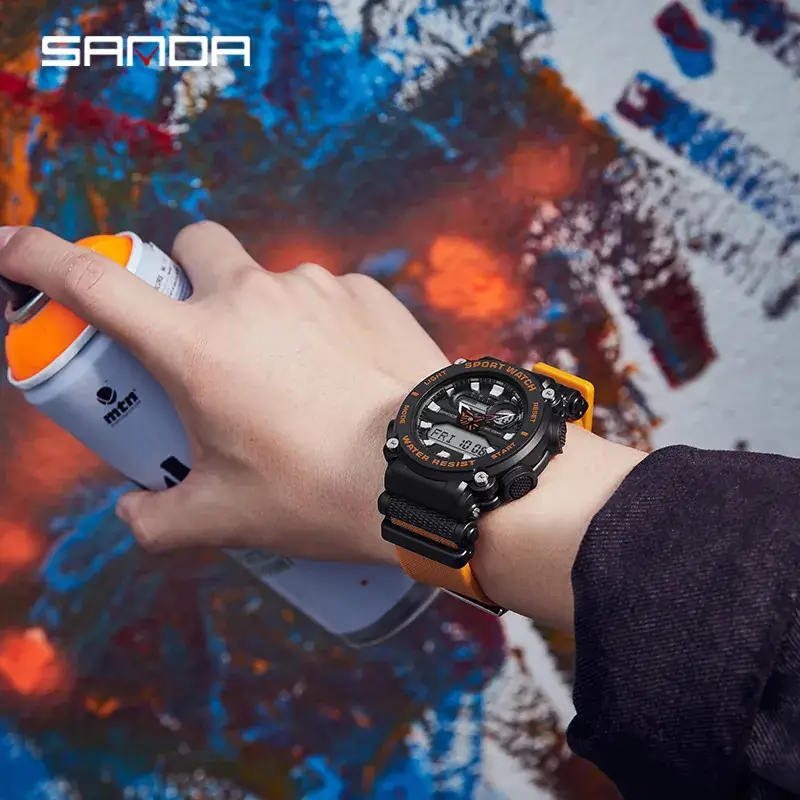 Korean Sports Watches Multi-Function Waterproof Men's Wrist Watches - Image 10