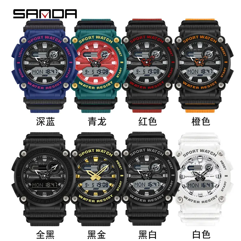 Korean Sports Watches Multi-Function Waterproof Men's Wrist Watches - Image 12