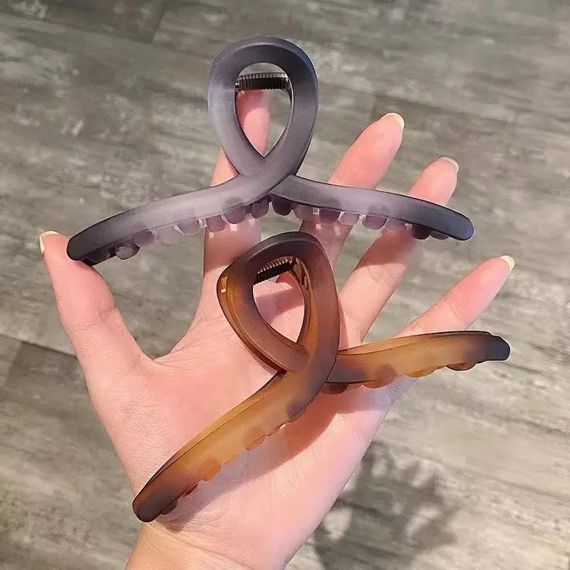 13cm Gradient Frosted Hair Clip for Girls