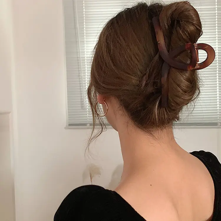 13cm Gradient Frosted Hair Clip for Girls