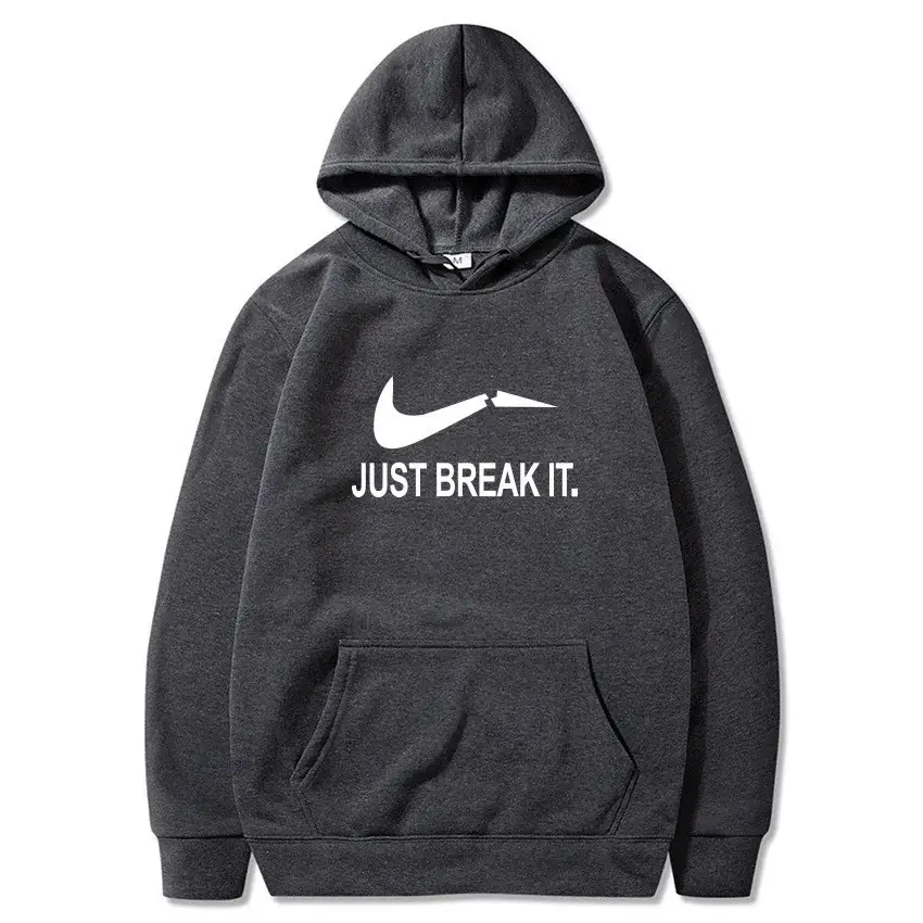 Red Fleece Hoodie for Men Just Break It — feature 10