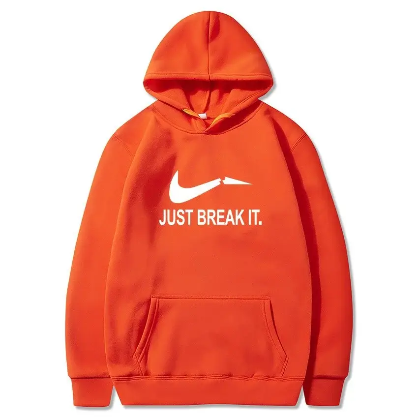 Red Fleece Hoodie for Men Just Break It — feature 11